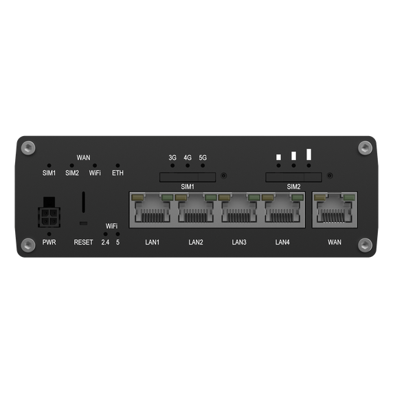 Teltonika Networks 15400007 RUTC54 5G EDGE Router with Global Telit module, 5G NSA / SA