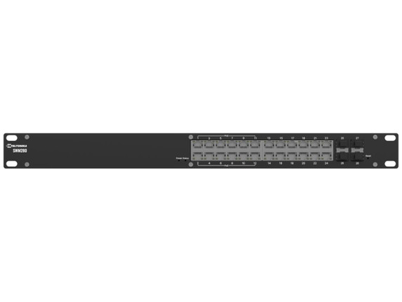 Teltonika Networks 15723763 SWM280 L2+ rack switch, 24xGbE (12xPoE), 4xSFP