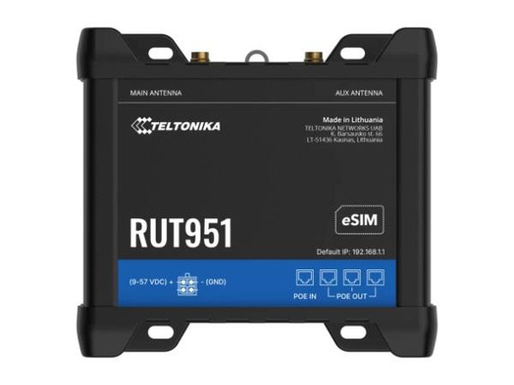 Teltonika Networks 14907202 Industrial PoE+ cellular router with 4G LTE (CAT4)