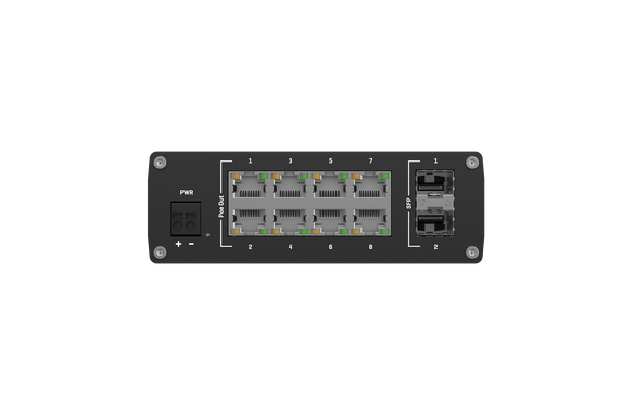 Teltonika Networks 14758027 TSW200 PoE+ Switch 8 GbE, 2 SFP ports, without PSU