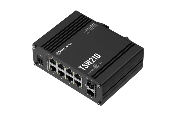 Teltonika Networks 14758029 TSW210 Switch 8 GbE, 2 SFP ports, Standard package