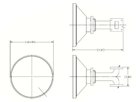 CPI 3.8 Meter X-Band Circular Rx/Tx High Wind Antenna