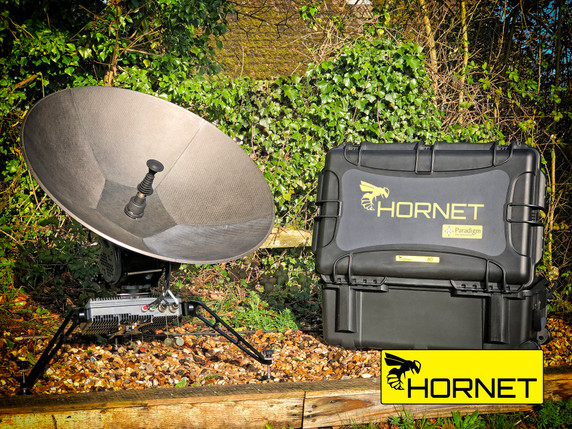 Paradigm HORNET Flyaway Terminal 100cm X/Ku/Mil-Ka/Ka-Band Terminal