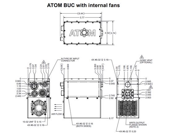Product image for ATOM 80W Ku-Band GaN BUC
