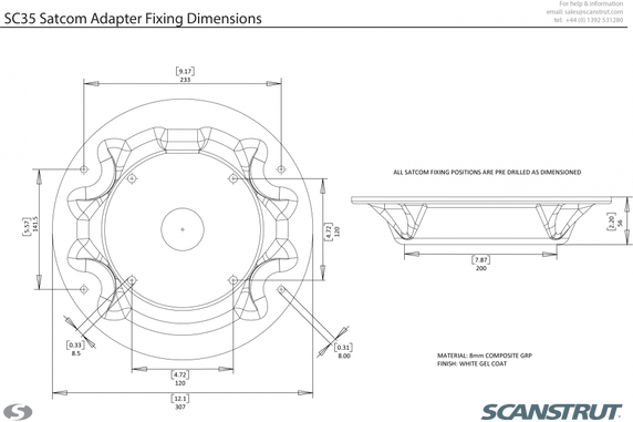 SC35 Satcom Antenna Mount