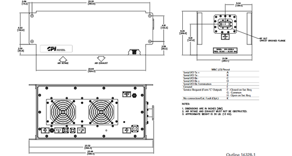 CPI C-Band Antenna Mount SSPAs - PCD6S200LA-XX