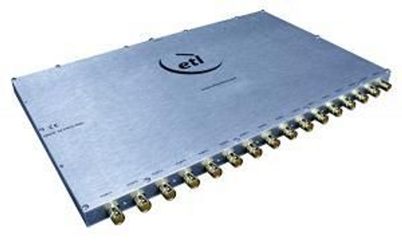 S-band Splitter/Combiner 16-Way - All RF ports 10MHz + DC Pass. 1 Port DC Blocked.