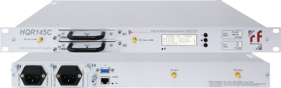 RF-Design HQR145C 1+1 redundant L-Band / ext. L-Band Amplifier (0 to 40dB gain)