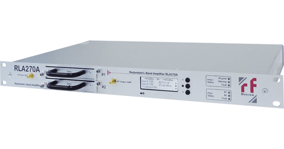 RF-Design RLA270A 1+1 redundant L-Band Line Amplifier (0 to 26dB gain)