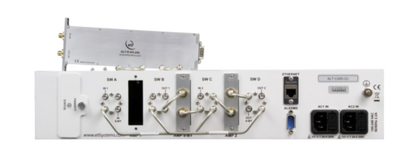 ETL Systems Alto SHF 18 GHz 1+1 Redundant Amplifier Chassis with hot swap fan & PSU's, 50 ohm SMA - ALT-C402-2U-S5S5