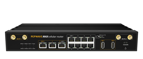 Peplink MAX-HD4-MBX-5GH-T - MAX HD4 MBX Quad Cellular Gigabit LTE Mobile Powerhouse