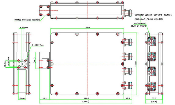 Product image for 9000 Ka-Simultaneous Quad Band PLL LNB