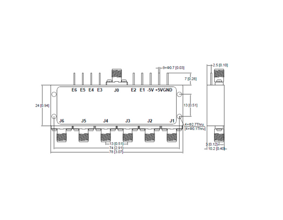 ETL Systems SWC-SP8T1P05A162003S-S5S5 PIN Diode Absorptive Switch