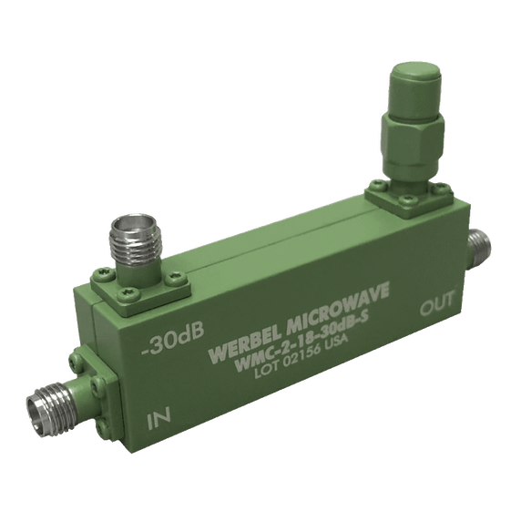 WERBEL MICROWAVE WMC-2-18-20dB-S Directional Coupler, 2-18GHz, 20dB, SMA Female