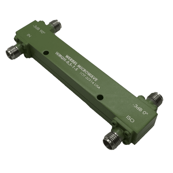WERBEL MICROWAVE  WMQH-0.5-1-S 90° Hybrid, 0.5-1GHz, SMA Female