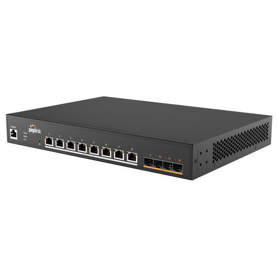 Peplink PLS-8-10G-720W 12-Port PoE 10 Gigabit Switch, 4 SFP Slots
