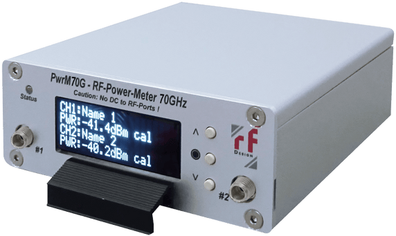 RF-Design Dual Channel RF Power Meter 100MHz – 70GHz, 43dB Dynamic Range