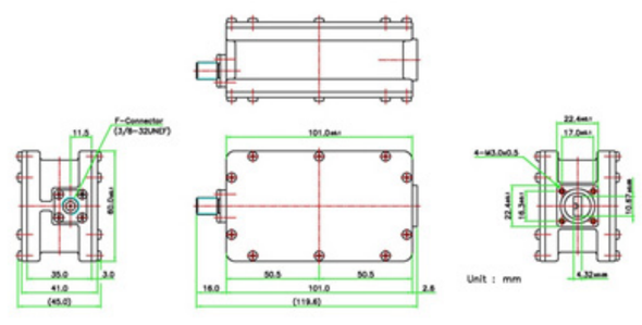 Norsat 9000 Series 9200HD-4 Ka-Band Single-Band LNB