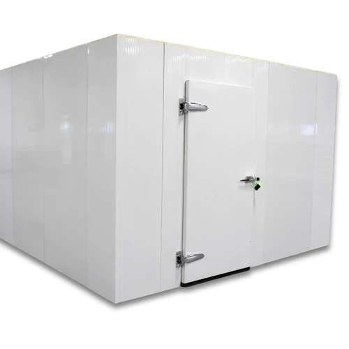 White walk-in cooler unit front right view
