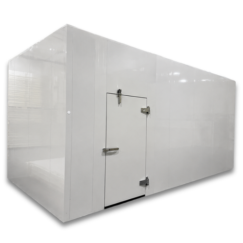 White walk-in cooler unit  front view
