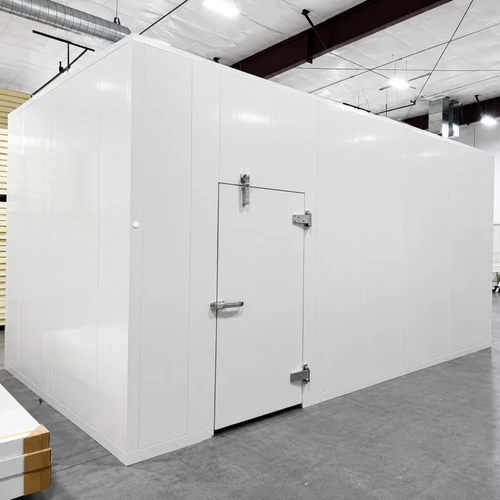 White walk-in cooler unit  front view