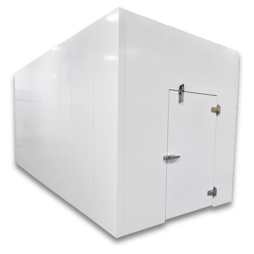 White walk-in cooler unit front right view
