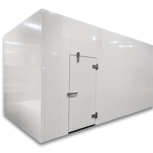 White walk-in cooler unit
