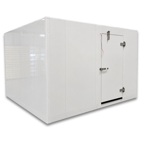 White walk-in cooler front view