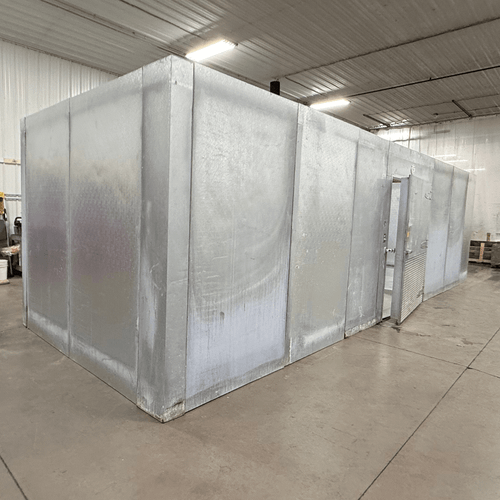 Used 9'6"x27'11"x8'H Walk-in Freezer with floor front left view