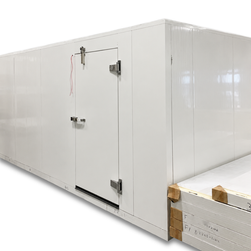 White walk in freezer with ceiling panels