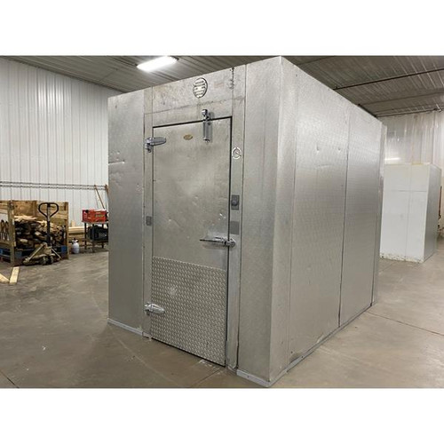 6'10" x 9'8" x 8'5"H Brown Walk-in Cooler with New Refrigeration System