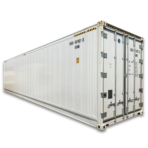 Insulated container cooler front left view