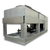 Gray condensing unit backside view.