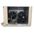 Beige condensing unit front showing the interior.