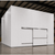 Large white drive-in cooler with sliding door and insulated panel walls