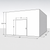 Large white drive-in cooler with sliding door and insulated panel walls