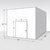 Large white drive-in cooler with sliding door and insulated panel walls