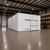 Large white drive-in cooler with sliding door and insulated panel walls