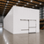Large white drive-in cooler with sliding door and insulated panel walls