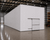 Large white drive-in cooler with sliding door and insulated panel walls