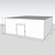 Large white drive-in cooler with sliding door and insulated panel walls