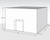 Large white drive-in cooler with sliding door and insulated panel walls