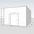 Large white drive-in freezer with sliding door and insulated panel walls