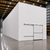 Large white drive-in freezer with sliding door and insulated panel walls