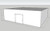 Large white drive-in freezer with sliding door and insulated panel walls