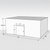 Large white drive-in freezer with sliding door and insulated panel walls