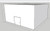 Large white drive-in freezer with sliding door and insulated panel walls
