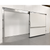 Off-white manual sliding cooler-freezer door