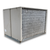Beige condensing unit backside view.