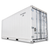 White portable refrigeration container outside